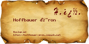 Hoffbauer Áron névjegykártya