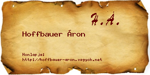 Hoffbauer Áron névjegykártya